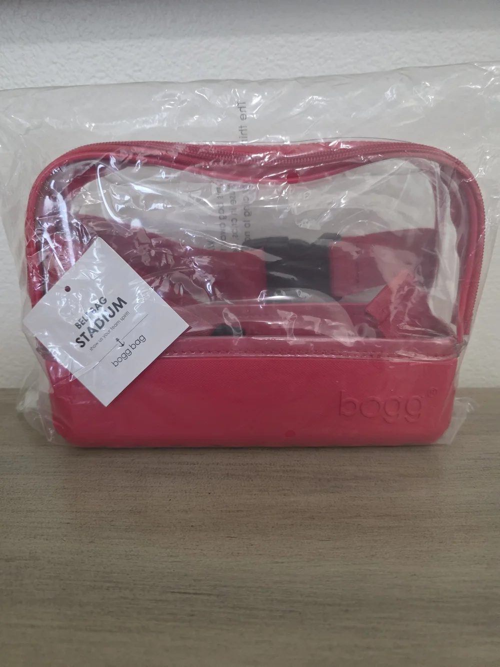 Bogg Stadium Bag Clear Red Belt Bag